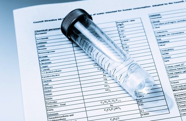 Image of water testing vial