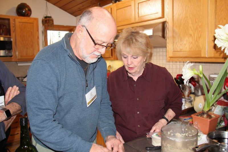 Man and woman cooking